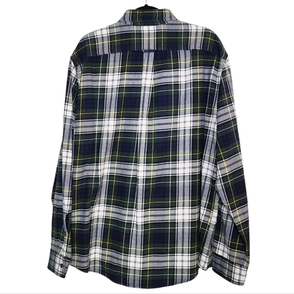 Lands' End Tartan Plaid Flannel long sleeve button down shirt. Men's size XL. - Picture 7 of 13